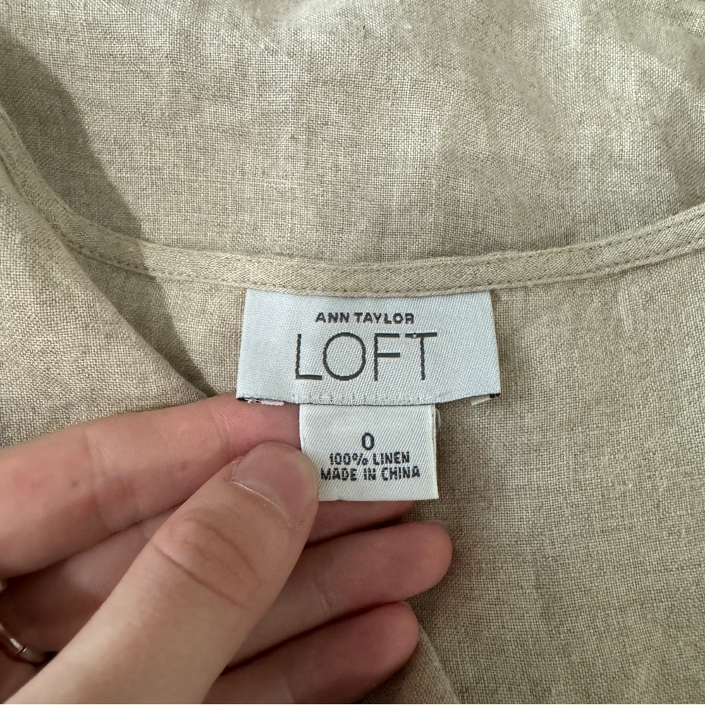 Cute Button Down Linen Loft Top - image 6
